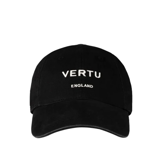 FOLDED-LINKED V ADJUSTABLE COTTON CLASSIC BASEBALL CAP – BLACK