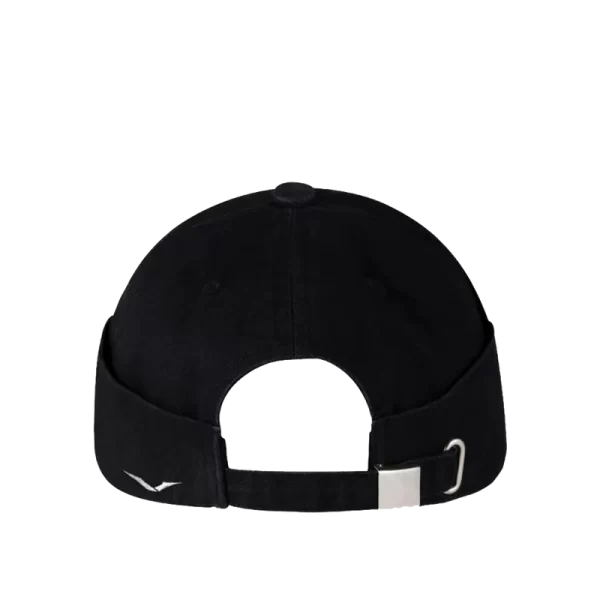 FOLDED-LINKED V ADJUSTABLE COTTON CLASSIC BASEBALL CAP – BLACK