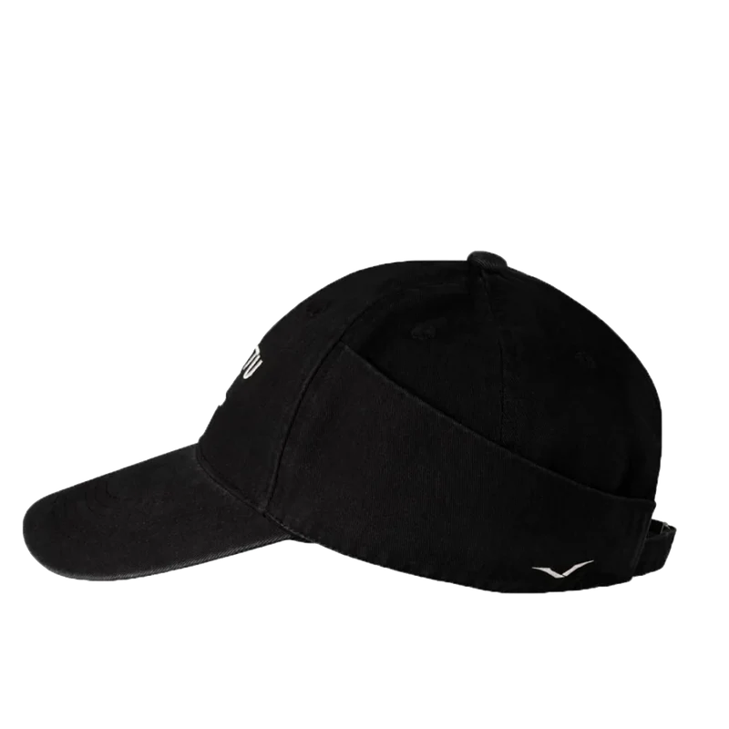 FOLDED-LINKED V ADJUSTABLE COTTON CLASSIC BASEBALL CAP – BLACK