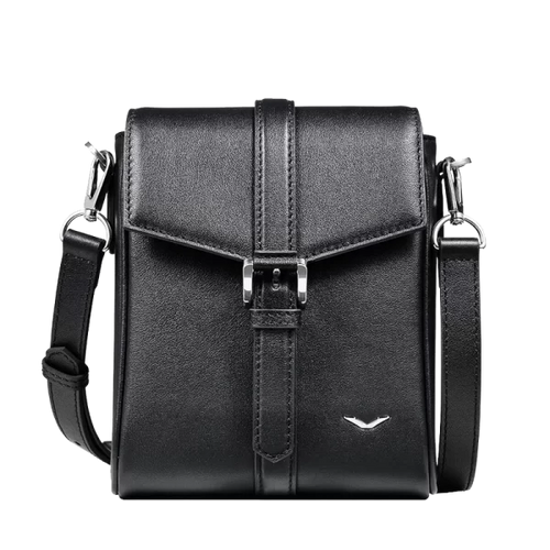 تحميل الصورة إلى عارض المعرض، BUSINESS CROSSBODY LEATHER MINI COURIER &amp; MESSENGER BAG FOR MEN – BLACK
