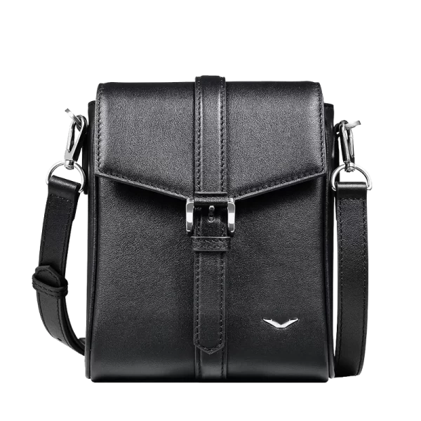 BUSINESS CROSSBODY LEATHER MINI COURIER & MESSENGER BAG FOR MEN – BLACK