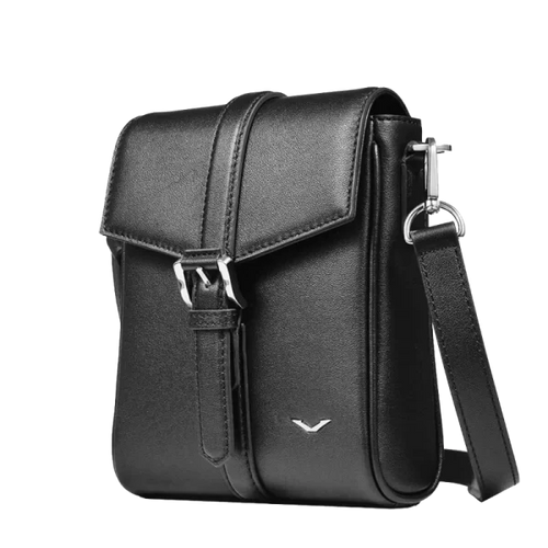 تحميل الصورة إلى عارض المعرض، BUSINESS CROSSBODY LEATHER MINI COURIER &amp; MESSENGER BAG FOR MEN – BLACK
