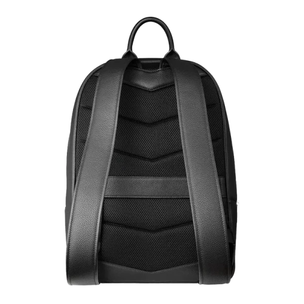 LEATHER ANTI THEFT FINGERPRINT LOCK BACKPACK – BLACK