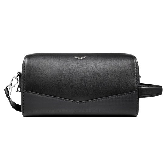 BLACK CROSSBODY LEATHER BAG – MEN & WOMEN