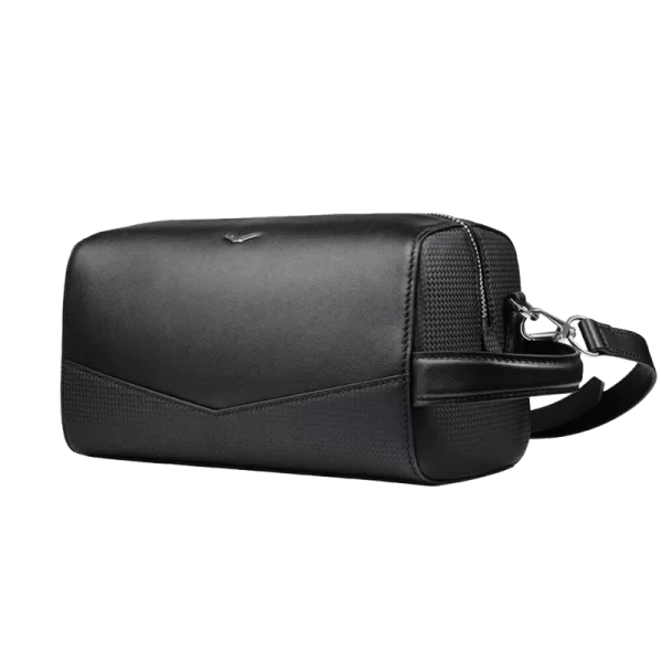 BLACK CROSSBODY LEATHER BAG – MEN & WOMEN