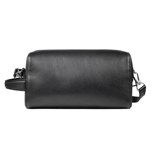 BLACK CROSSBODY LEATHER BAG – MEN & WOMEN