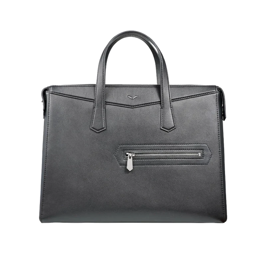 BLACK BRIEFCASE LEATHER BAG FOR MEN