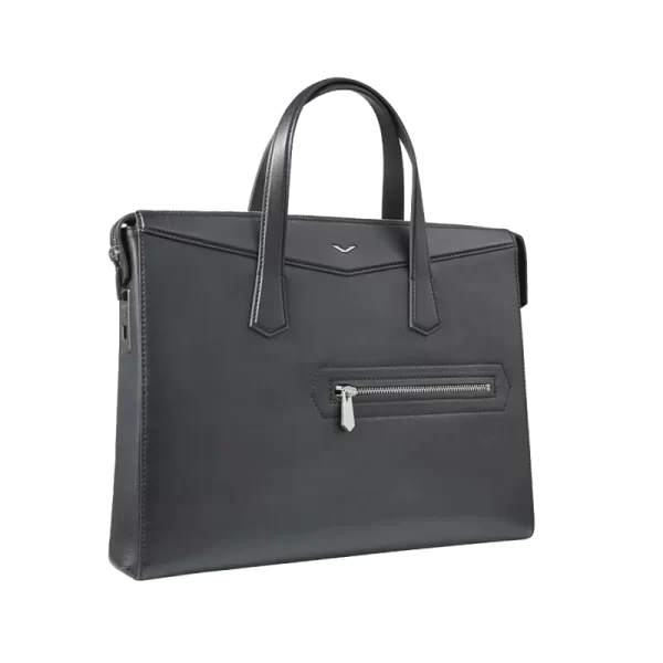 BLACK BRIEFCASE LEATHER BAG FOR MEN