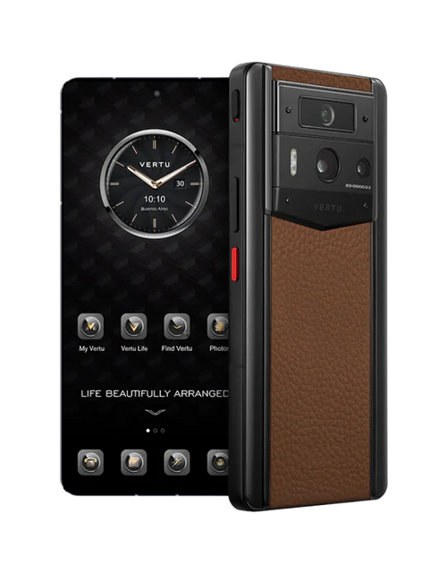 Load image into Gallery viewer, METAVERTU 2 CALFSKIN WEB3 AI PHONE – BROWN
