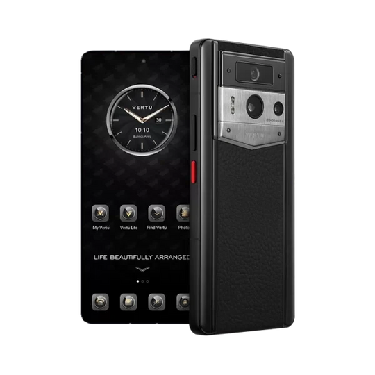 METAVERTU 2 CALFSKIN WEB3 AI PHONE – JADE BLACK(SILVER CASE)
