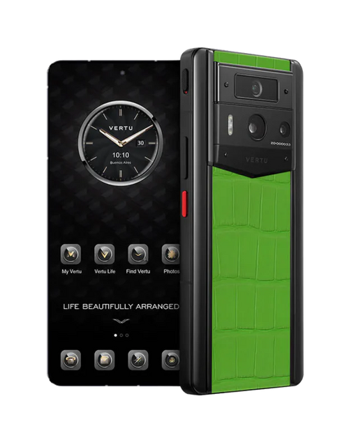 Load image into Gallery viewer, METAVERTU 2 ALLIGATOR SKIN WEB3 AI PHONE – GREEN
