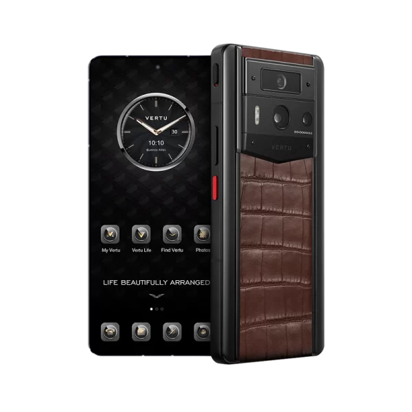 METAVERTU 2 ALLIGATOR SKIN WEB3 AI PHONE – AMBER BROWN