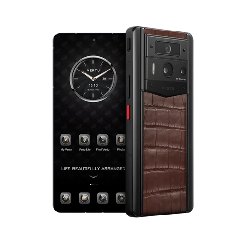 Load image into Gallery viewer, METAVERTU 2 ALLIGATOR SKIN WEB3 AI PHONE – AMBER BROWN
