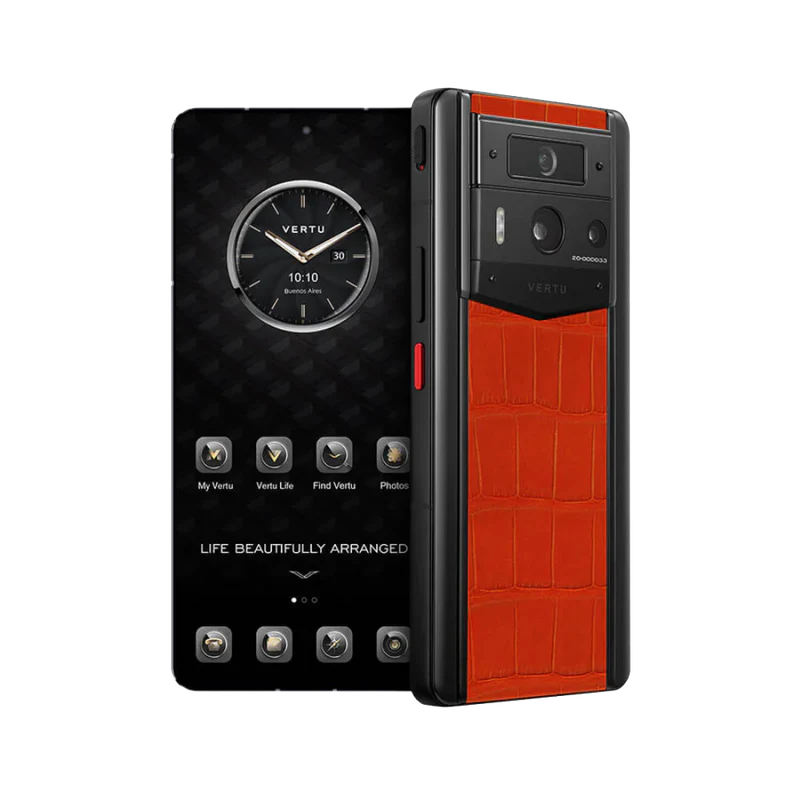 METAVERTU 2 ALLIGATOR SKIN WEB3 AI PHONE – PHOENIX ORANGE