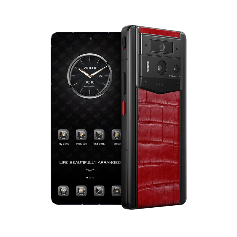 METAVERTU 2 ALLIGATOR SKIN WEB3 AI PHONE – FLAME RED