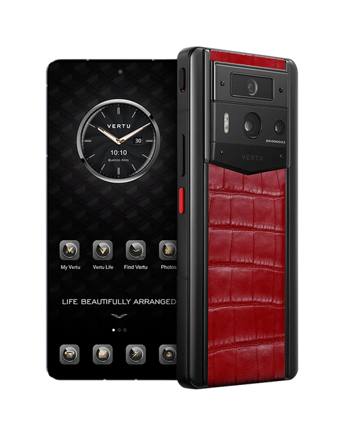 Load image into Gallery viewer, METAVERTU 2 ALLIGATOR SKIN WEB3 AI PHONE – FLAME RED
