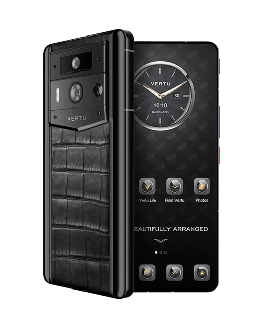 Load image into Gallery viewer, METAVERTU 2 ALLIGATOR SKIN WEB3 AI PHONE – BLACK
