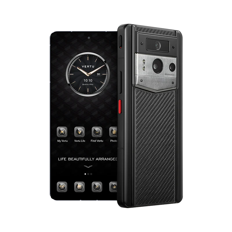 METAVERTU 2 CARBON FIBER WEB3 AI PHONE -BLACK (SILVER CASE)