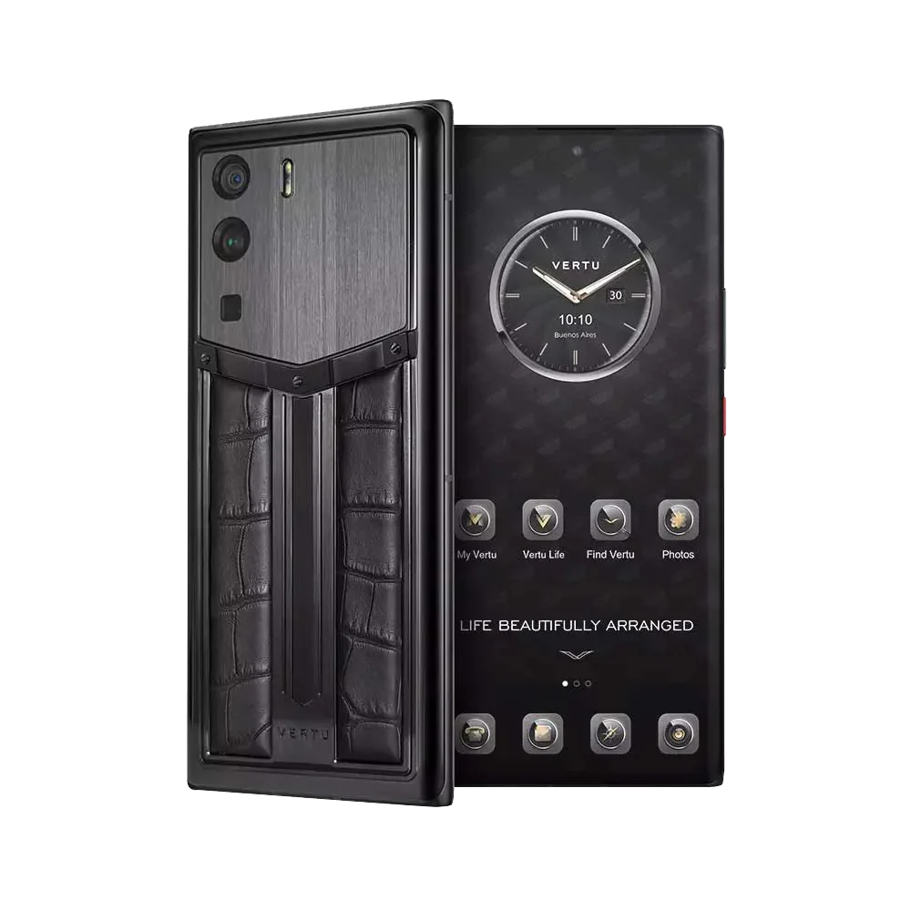 METAVERTU RACE TRACK DESIGN ALLIGATOR SKIN 5G WEB3 PHONE – BLACK