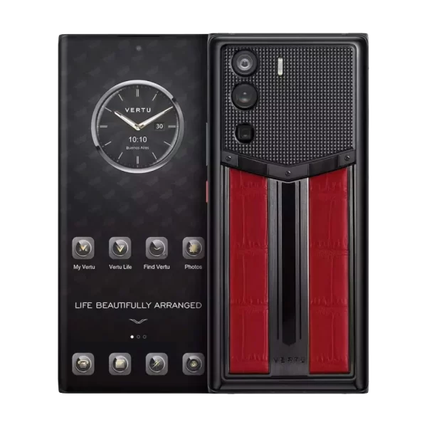 METAVERTU RACE TRACK DESIGN ALLIGATOR SKIN WEB3 PHONE – FLAME RED