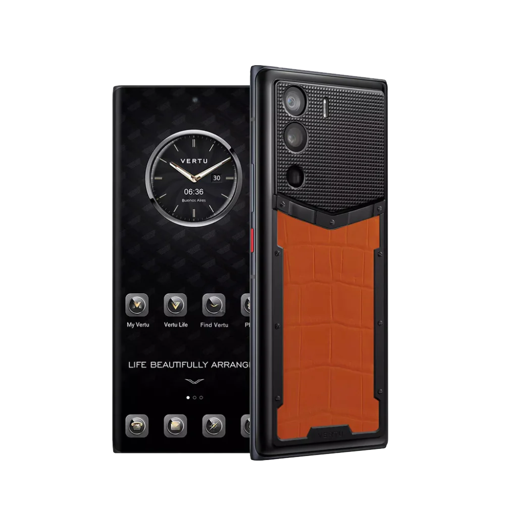 METAVERTU ALLIGATOR SKIN 5G WEB3 PHONE – ORANGE