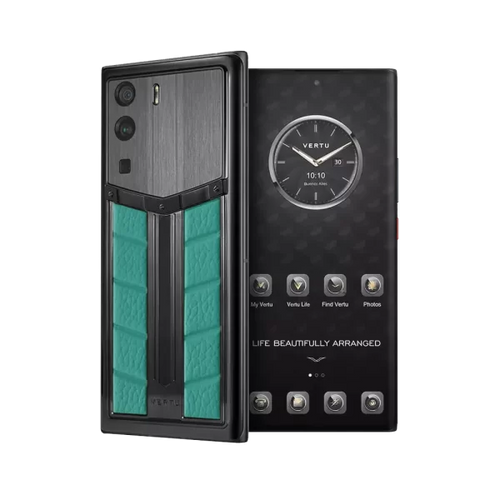 Load image into Gallery viewer, METAVERTU RACE TRACK DESIGN CALFSKIN WEB3 PHONE – VERONA GREEN
