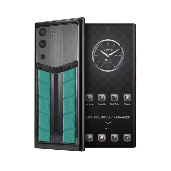 METAVERTU RACE TRACK DESIGN CALFSKIN WEB3 PHONE – VERONA GREEN