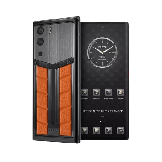 METAVERTU RACE TRACK DESIGN CALFSKIN WEB3 PHONE – ORANGE