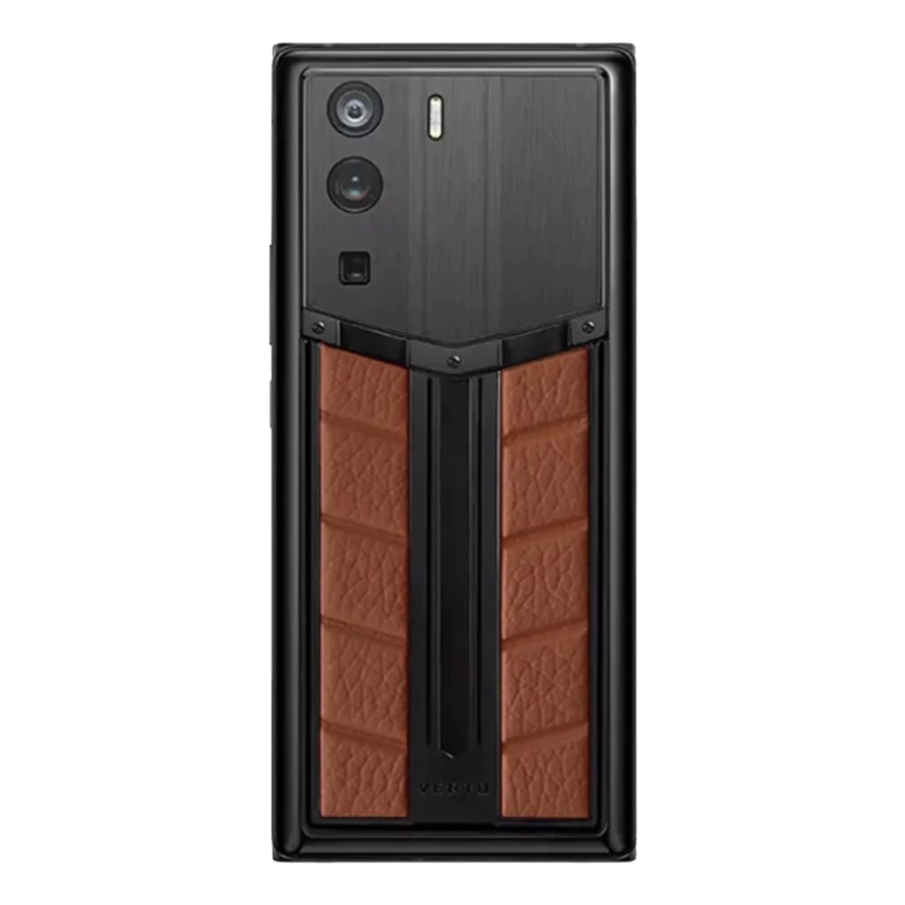 METAVERTU RACE TRACK DESIGN CALFSKIN WEB3 PHONE – BROWN