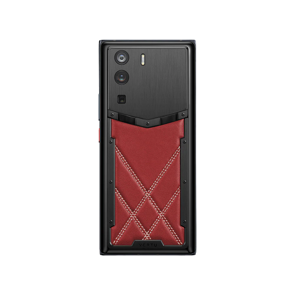 METAVERTU STITCHING CALFSKIN 5G WEB3 PHONE – RETRO RED