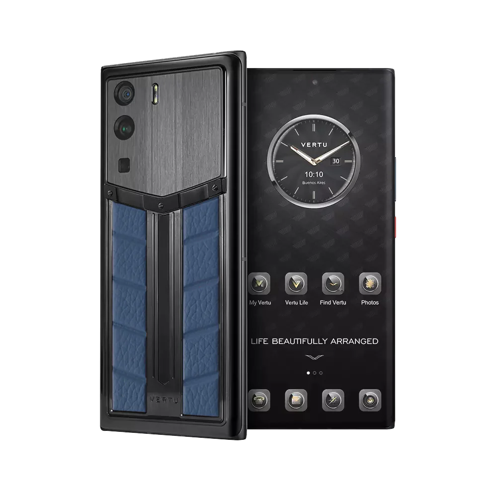 METAVERTU RACE TRACK DESIGN CALFSKIN WEB3 PHONE – BLUE