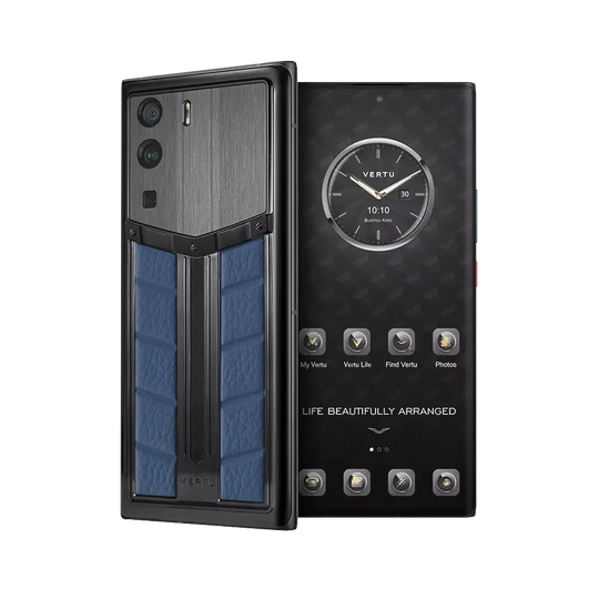 METAVERTU RACE TRACK DESIGN CALFSKIN WEB3 PHONE – BLUE