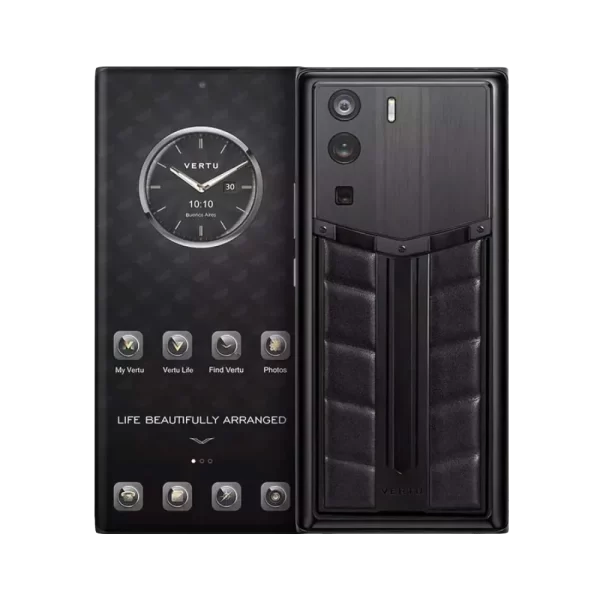 METAVERTU RACE TRACK DESIGN CALFSKIN 5G WEB3 PHONE – BLACK