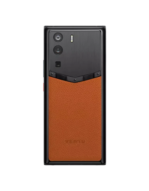 Load image into Gallery viewer, METAVERTU FRAMELESS CALFSKIN 5G WEB3 PHONE – ORANGE
