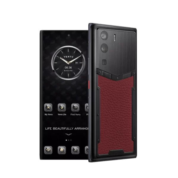 METAVERTU CALFSKIN 5G WEB3 PHONE – RASPBERRY RED