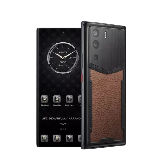 METAVERTU CALFSKIN 5G WEB3 PHONE – CARAMEL BROWN