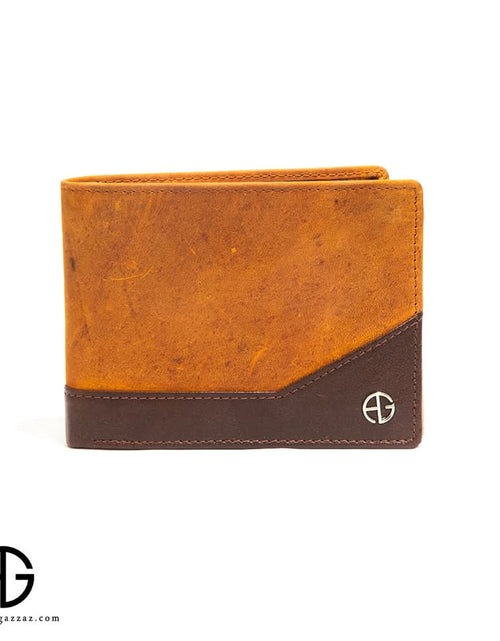 Load image into Gallery viewer, AG Two-Tone Edge Cut Leather Wallet
