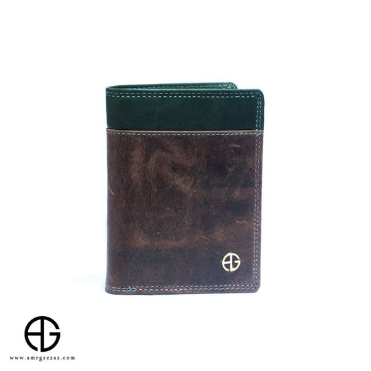 محفظة سفر عمودية ثنائية اللون من AG