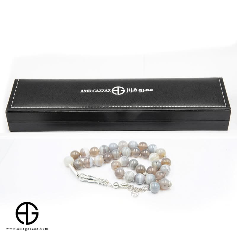 Natural Suleimani Agate Prayer Beads, 10Mm