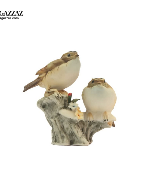 Load image into Gallery viewer, Vintage napoli capidomente couple brown  birds on branch
