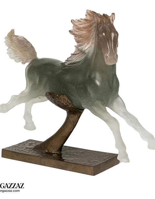 Load image into Gallery viewer, Daum pate de verre glass and bronze
