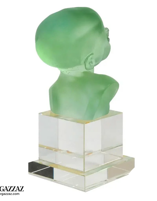 Load image into Gallery viewer, A PATE-DE-VERRE BABY HEAD &nbsp;GLASS SCULPTURE
