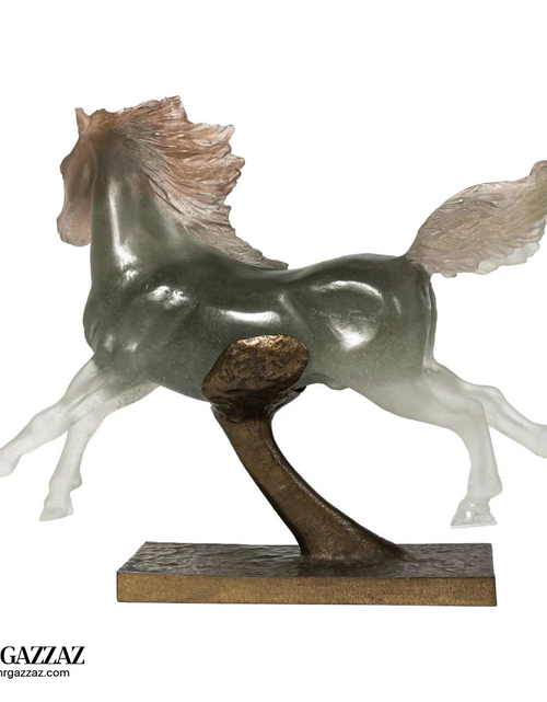 Load image into Gallery viewer, Daum pate de verre glass and bronze
