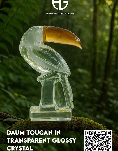 Load image into Gallery viewer, Toucan in transparent glossy crystal by Daum france
