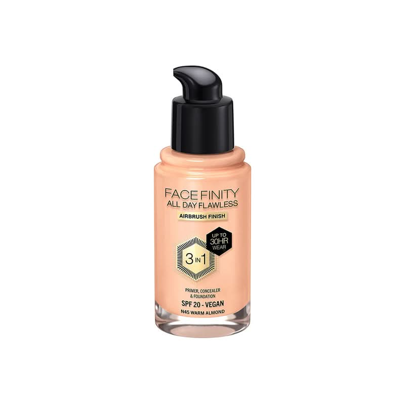 Max Factor Facefinity All Day Flawless Foundation 45 Warm Almond