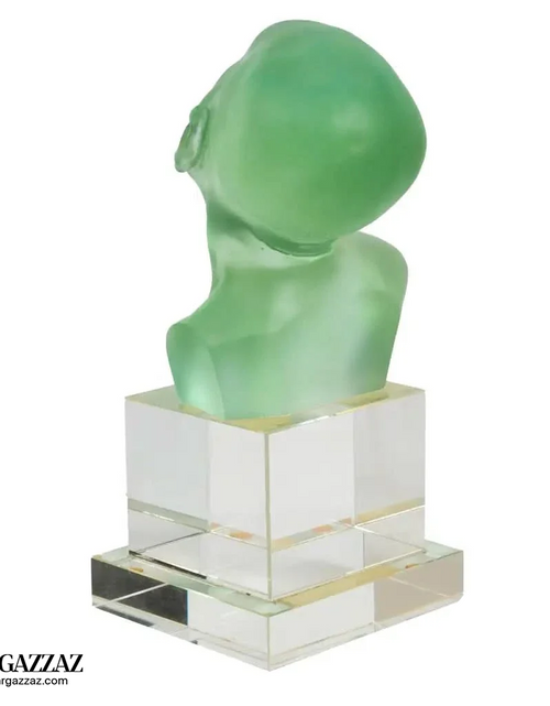 Load image into Gallery viewer, A PATE-DE-VERRE BABY HEAD &nbsp;GLASS SCULPTURE
