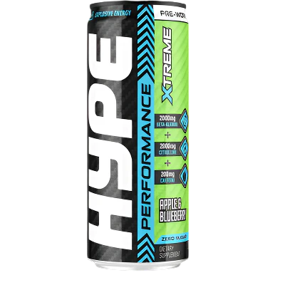 Load image into Gallery viewer, Hype Pre Workout Ready To Drink - 24x330ml - Apple &amp; Blueberry
