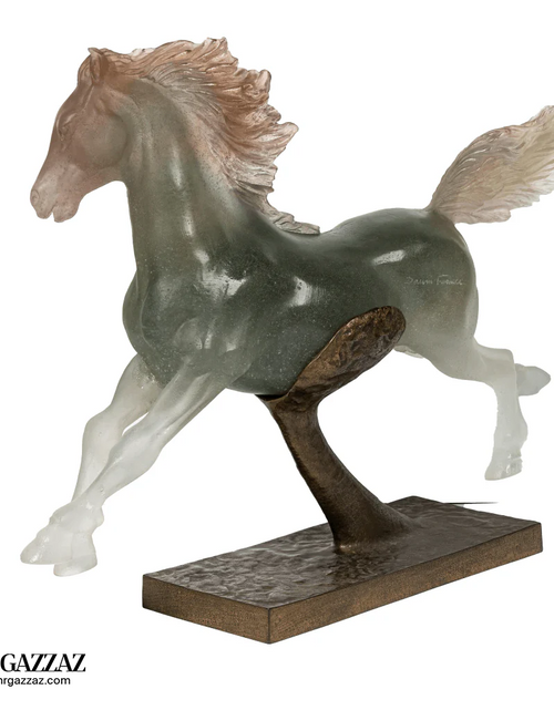 Load image into Gallery viewer, Daum pate de verre glass and bronze
