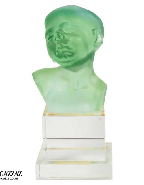 Load image into Gallery viewer, A PATE-DE-VERRE BABY HEAD &nbsp;GLASS SCULPTURE
