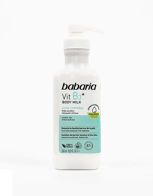 Load image into Gallery viewer, Babaria Vit B3 body milk 500ml
